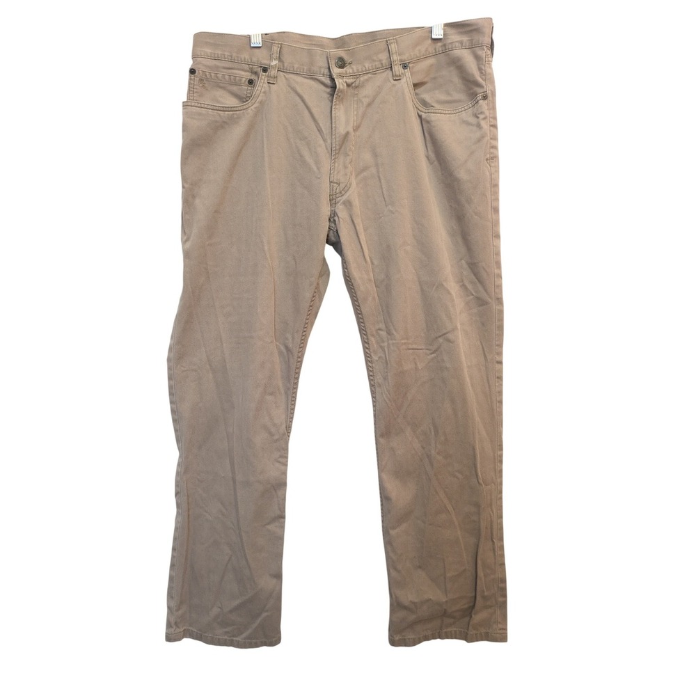 Polo Ralph Lauren Men's 36x30 Beige Chino Pants Cotton Straight Dry Goods Patch